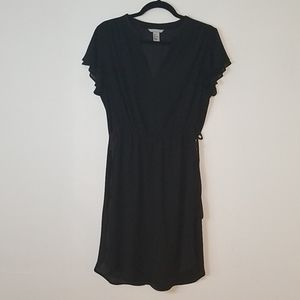 EUC H&M Little Black Flutter Sleeve Dress